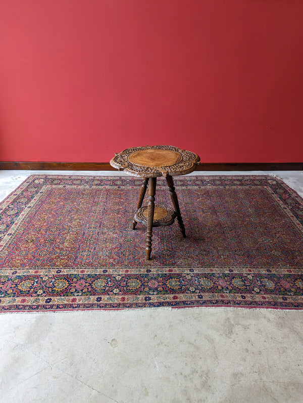 Vintage Indian Carved Side Table Circa 1950’s