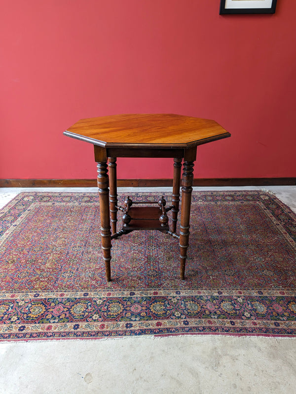 Antique Edwardian Mahogany Octagonal Side Table