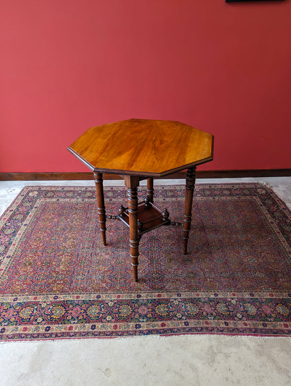 Antique Edwardian Mahogany Octagonal Side Table