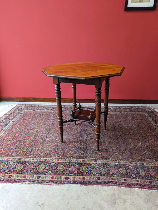Antique Edwardian Mahogany Octagonal Side Table