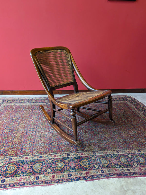 Antique Victorian Mahogany Rocking Chair