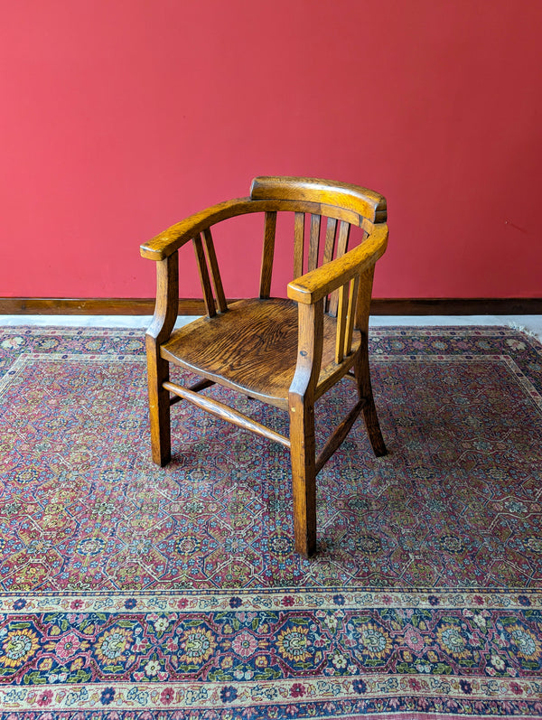Antique Arts & Crafts Oak Childs Chair Circa 1900