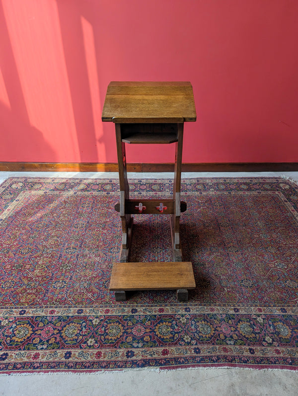 Antique Oak Church Kneeler