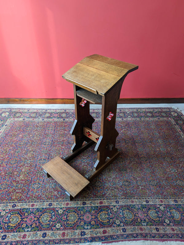 Antique Oak Church Kneeler