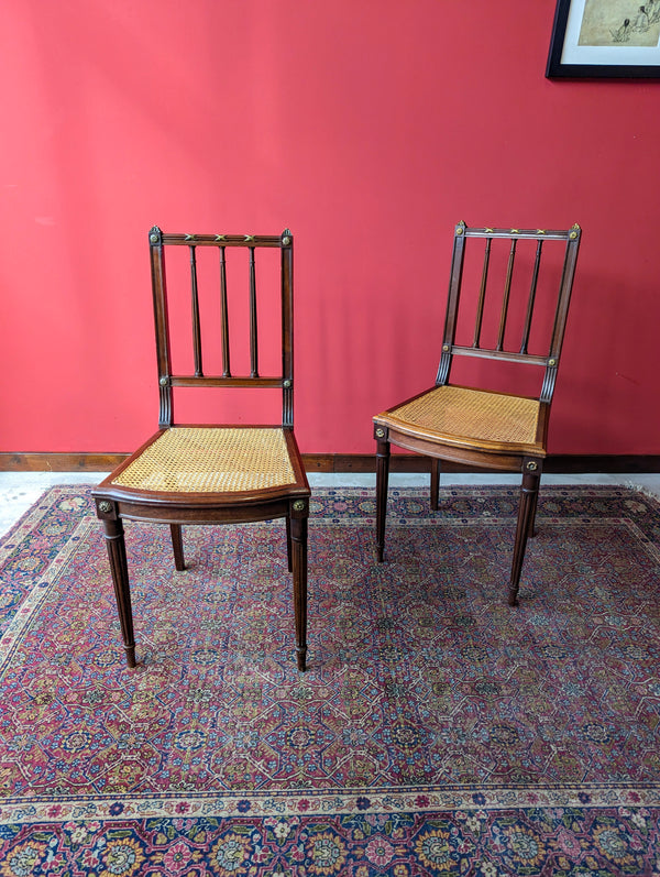 Antique Victorian French Empire Style Mahogany Parlour Chairs