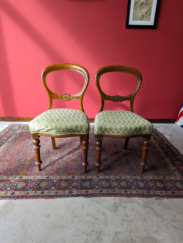 Pair of Antique 19th Century Walnut Parlour Chairs