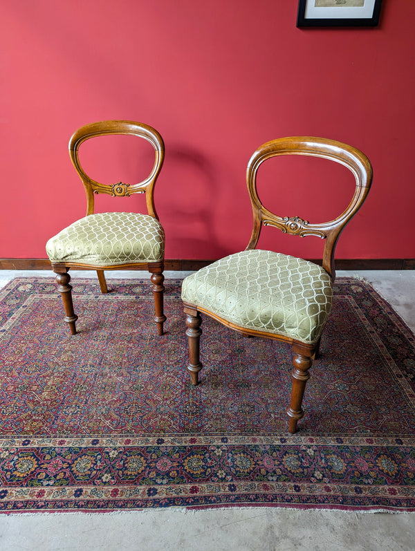 Pair of Antique 19th Century Walnut Parlour Chairs