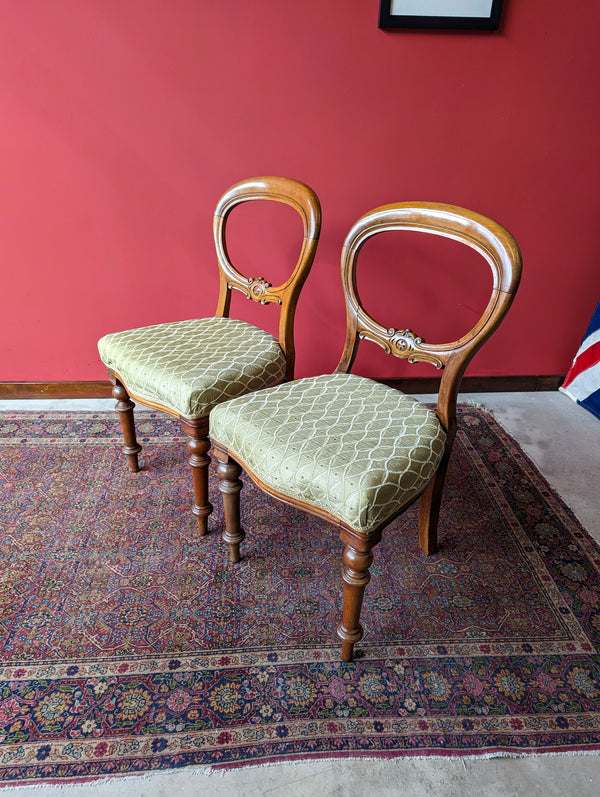 Pair of Antique 19th Century Walnut Parlour Chairs