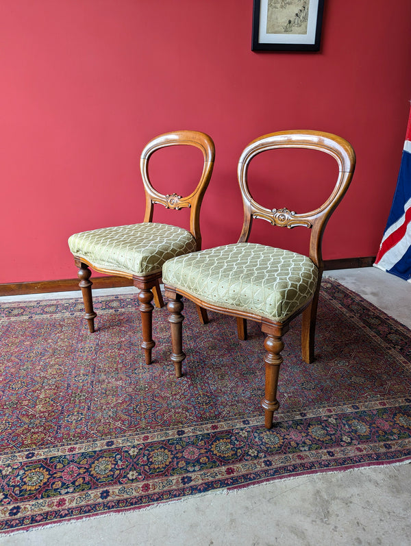 Pair of Antique 19th Century Walnut Parlour Chairs