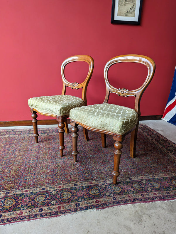 Pair of Antique 19th Century Walnut Parlour Chairs