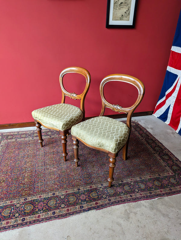 Pair of Antique 19th Century Walnut Parlour Chairs