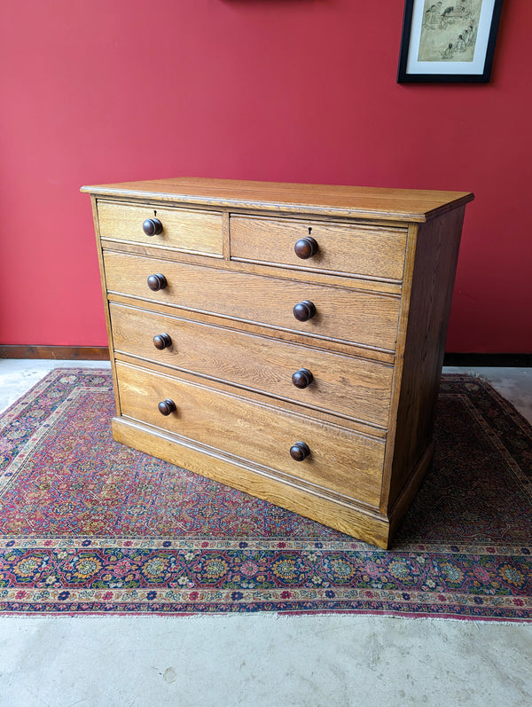 Antique Arts & Crafts Oak Chest of Drawers Signed & Dated 1919