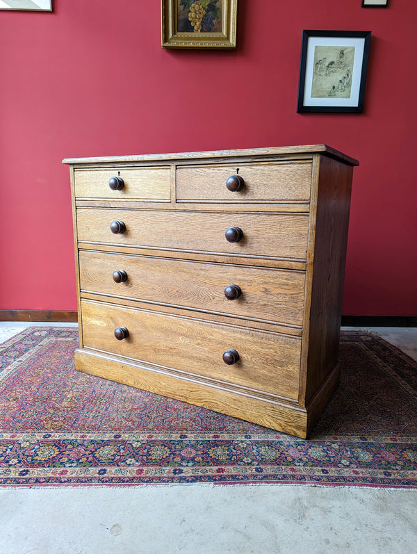 Antique Arts & Crafts Oak Chest of Drawers Signed & Dated 1919
