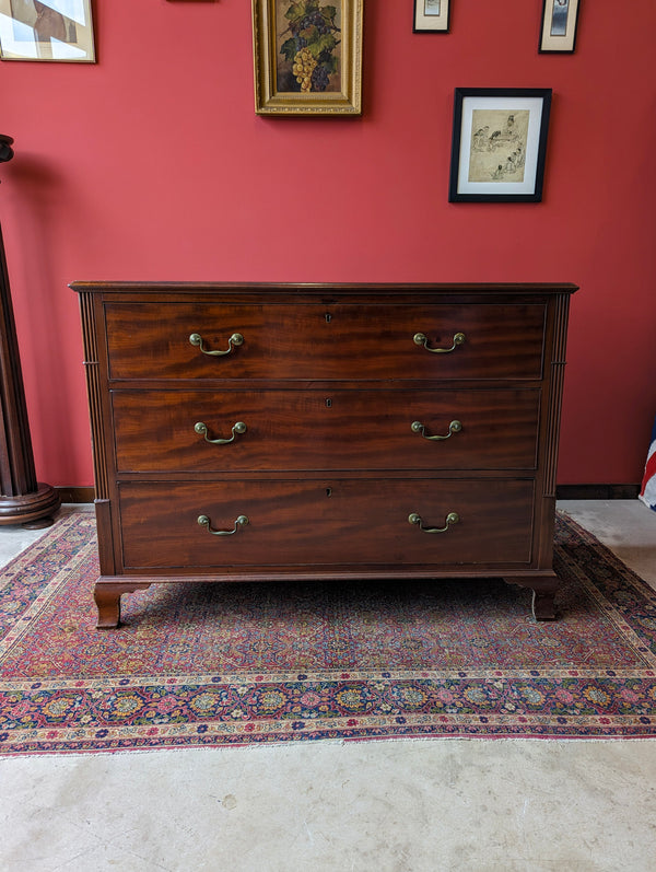 Large Antique 19th Century Mahogany Chest of Drawers