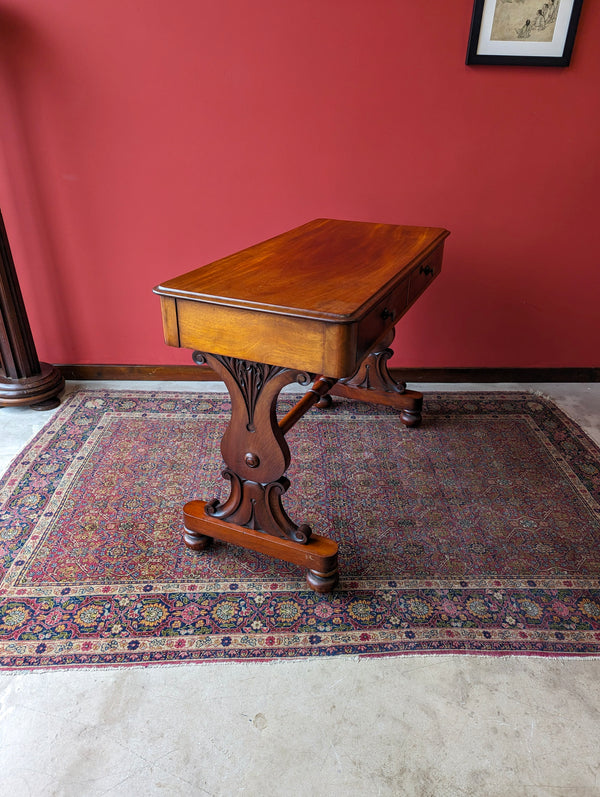 Antique 19th Century Mahogany Partners Style Library Table / Writing Table / Desk