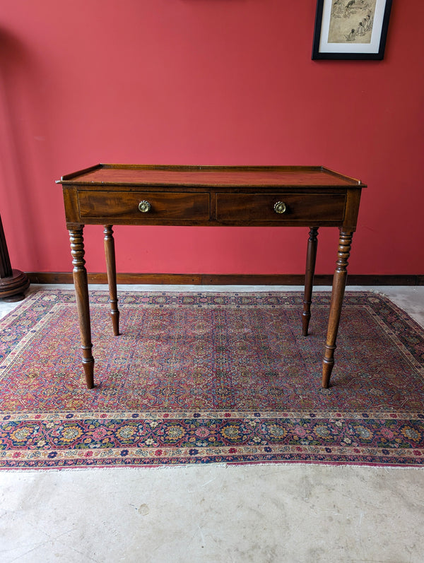 Antique 19th Century Mahogany Bobbin Writing Table / Desk