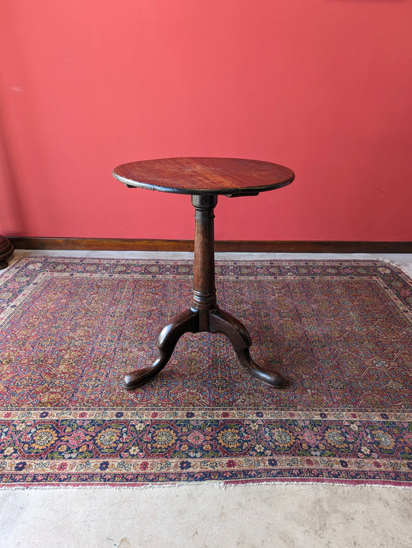 Antique Early 19th Century Georgian Oak Pedestal Side Table