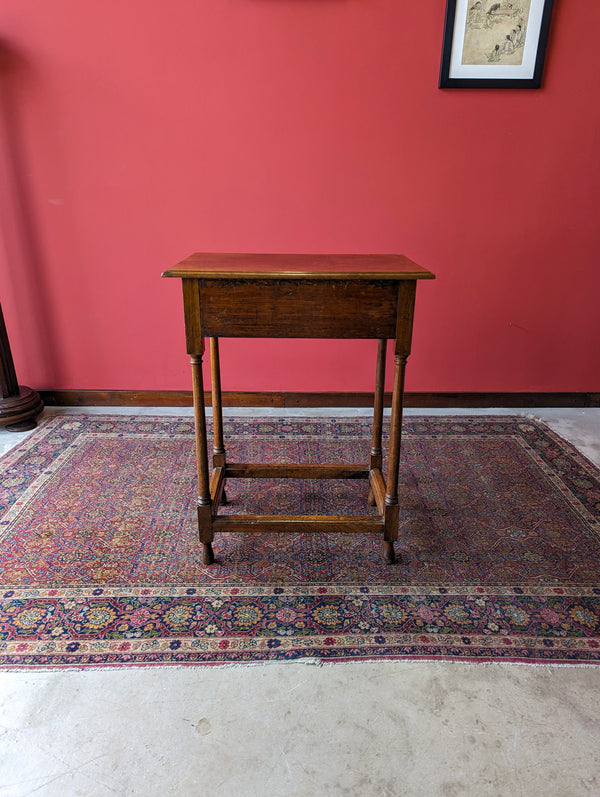 Antique Early 19th Century Georgian Walnut Side Table with Drawer