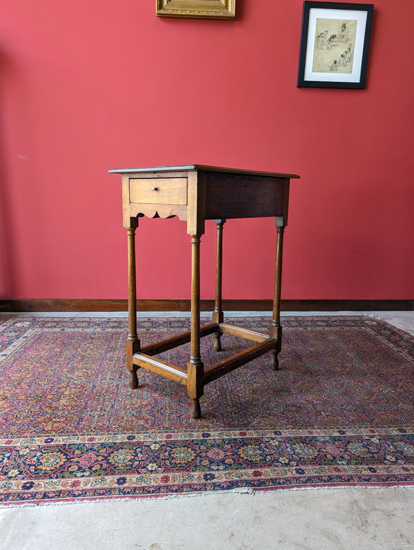 Antique Early 19th Century Georgian Walnut Side Table with Drawer