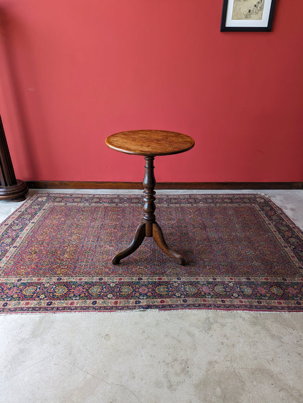 Antique 19th Century Mahogany Circular Pedestal Table / Wine Table / Side Table