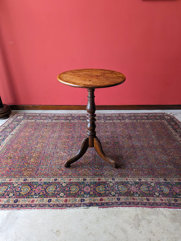 Antique 19th Century Mahogany Circular Pedestal Table / Wine Table / Side Table