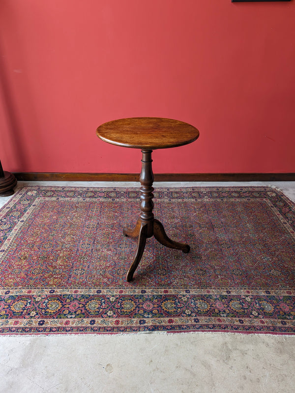 Antique 19th Century Mahogany Circular Pedestal Table / Wine Table / Side Table