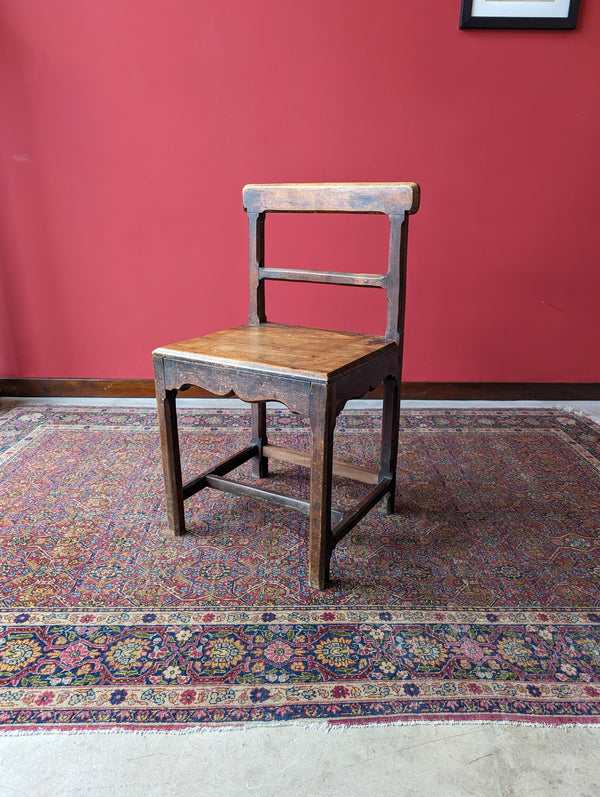 Antique Early 19th Century Georgian Oak Side Chair