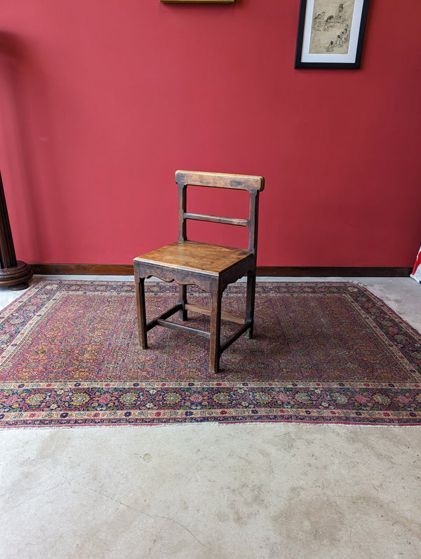 Antique Early 19th Century Georgian Oak Side Chair