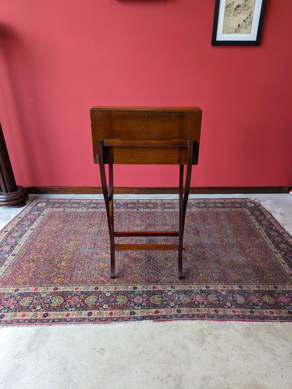 Antique 19th Century Mahogany Folding Campaign Writing Table / Desk