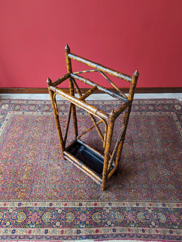 Antique Victorian Bamboo Stick Stand / Hall Stand
