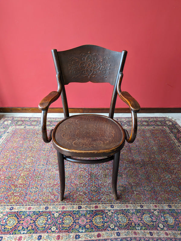 Antique Early 20th Century Thonet Bentwood Armchair