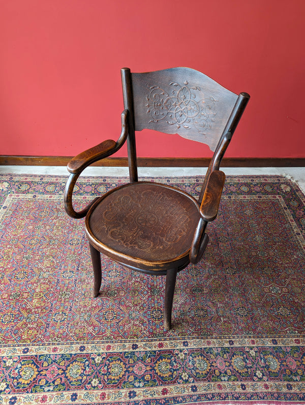 Antique Early 20th Century Thonet Bentwood Armchair