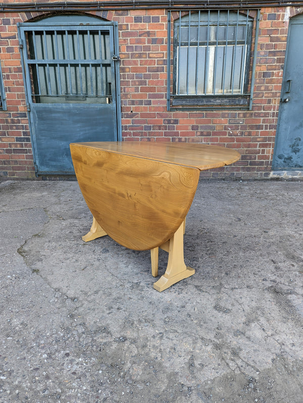 Mid Century Ercol Windsor Blonde Gateleg Drop Leaf Dining Table Model 610