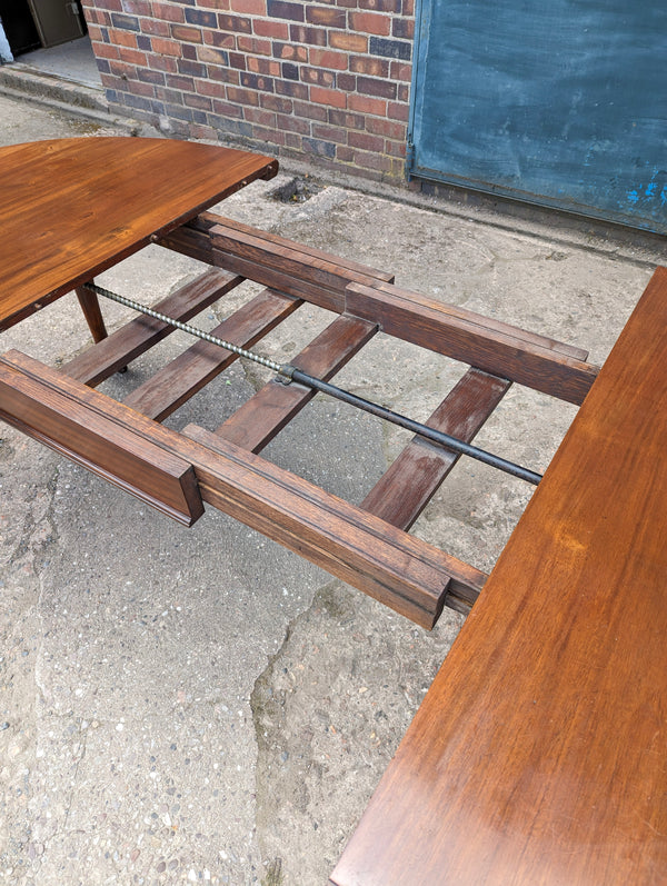 Antique 19th Century Wind Out Mahogany Ball & Claw Dining Table