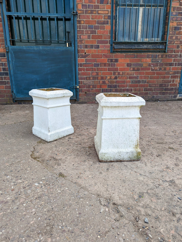 Pair of Antique Victorian Chimney Pots / Planters