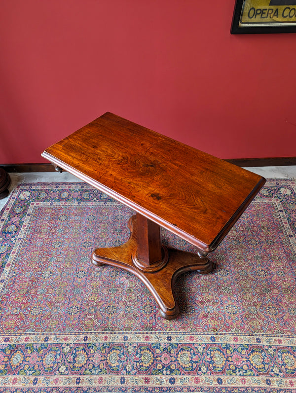 Antique Mid 19th Century Mahogany Pedestal Side Table