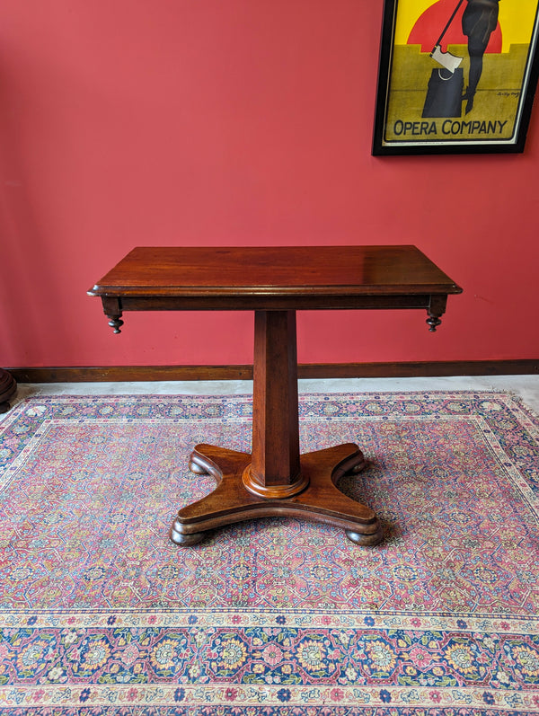 Antique Mid 19th Century Mahogany Pedestal Side Table