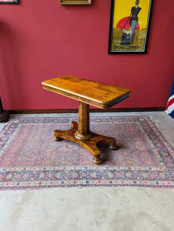 Antique Victorian Walnut Rise & Fall Duet Music Table / Reading Table