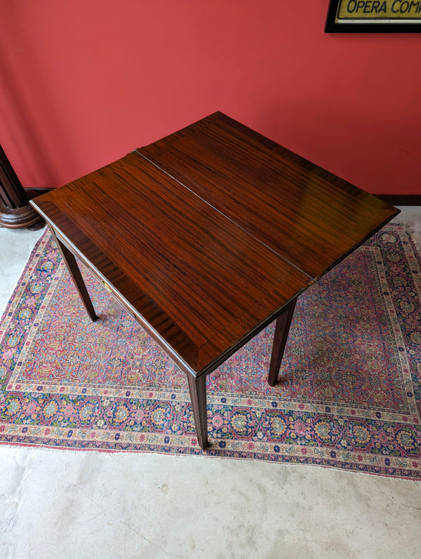 Antique Georgian Mahogany Fold Over Tea Table