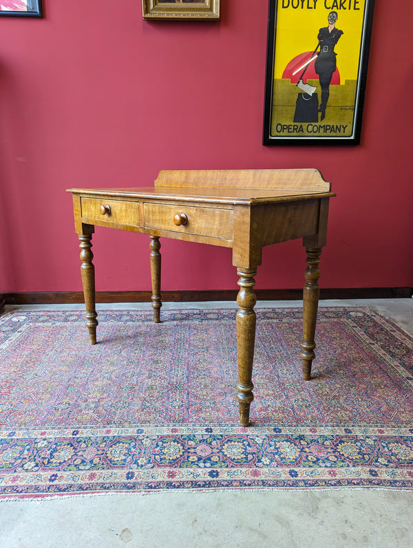 Antique 19th Century Scrumbled Pine Desk / Hall Table