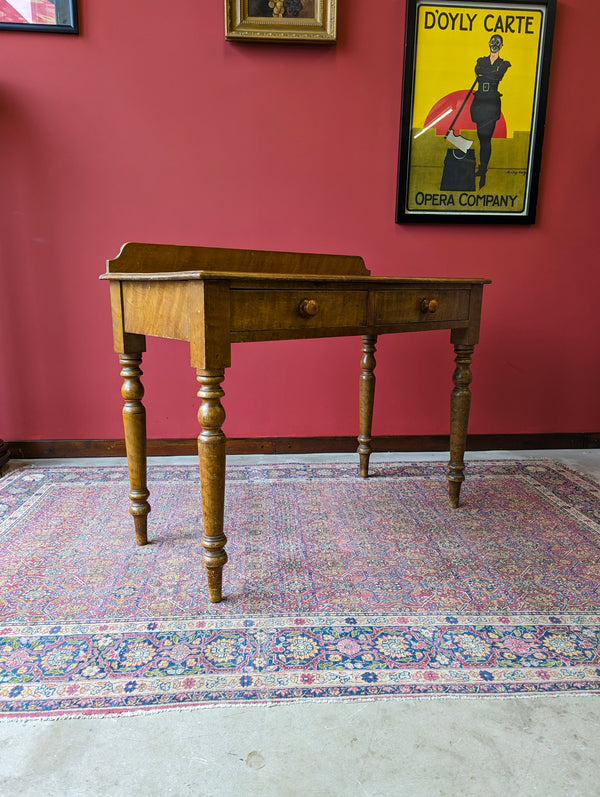 Antique 19th Century Scrumbled Pine Desk / Hall Table