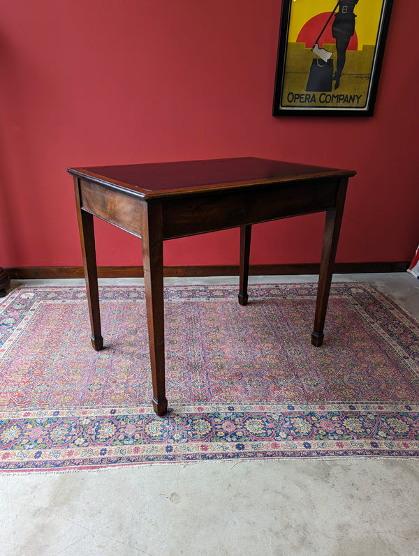 Antique Victorian Mahogany Leather Topped Writing Table / Desk