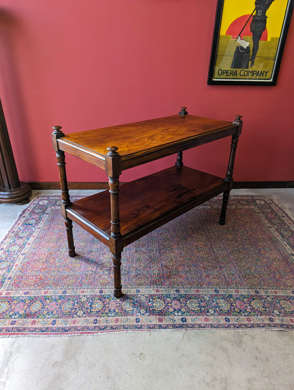 Antique Victorian Mahogany Buffet / Tiered Side Table