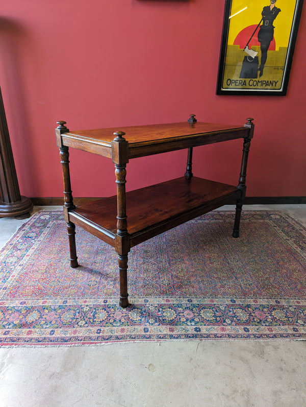 Antique Victorian Mahogany Buffet / Tiered Side Table