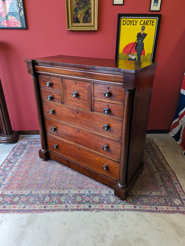 Antique 19th Century Mahogany Scotch Chest of Drawers