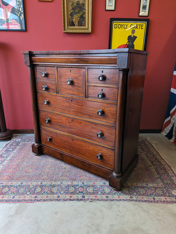 Antique 19th Century Mahogany Scotch Chest of Drawers