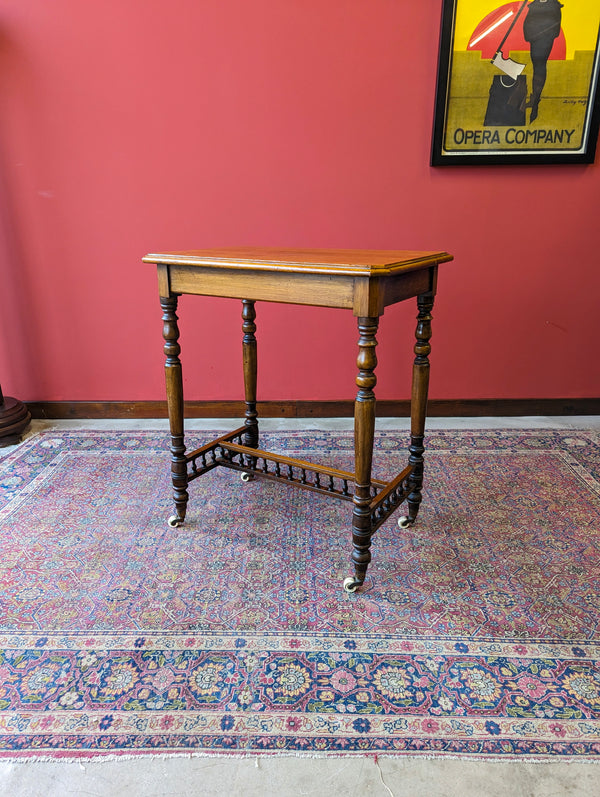 Antique Victorian Aesthetic Movement Walnut Side Table