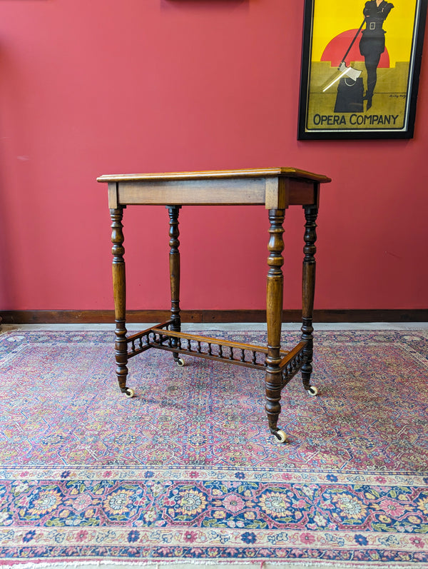 Antique Victorian Aesthetic Movement Walnut Side Table