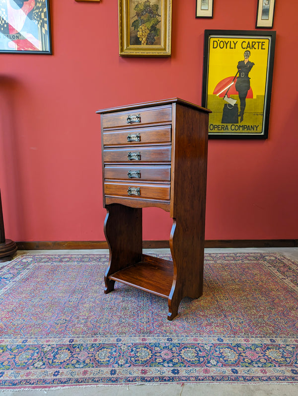 Antique Edwardian Mahogany Music Cabinet / Hall Table