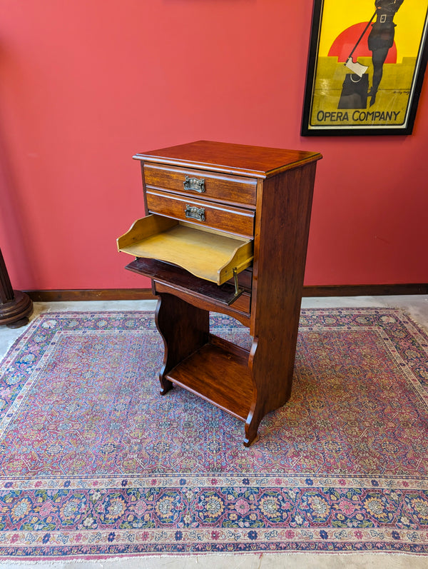 Antique Edwardian Mahogany Music Cabinet / Hall Table